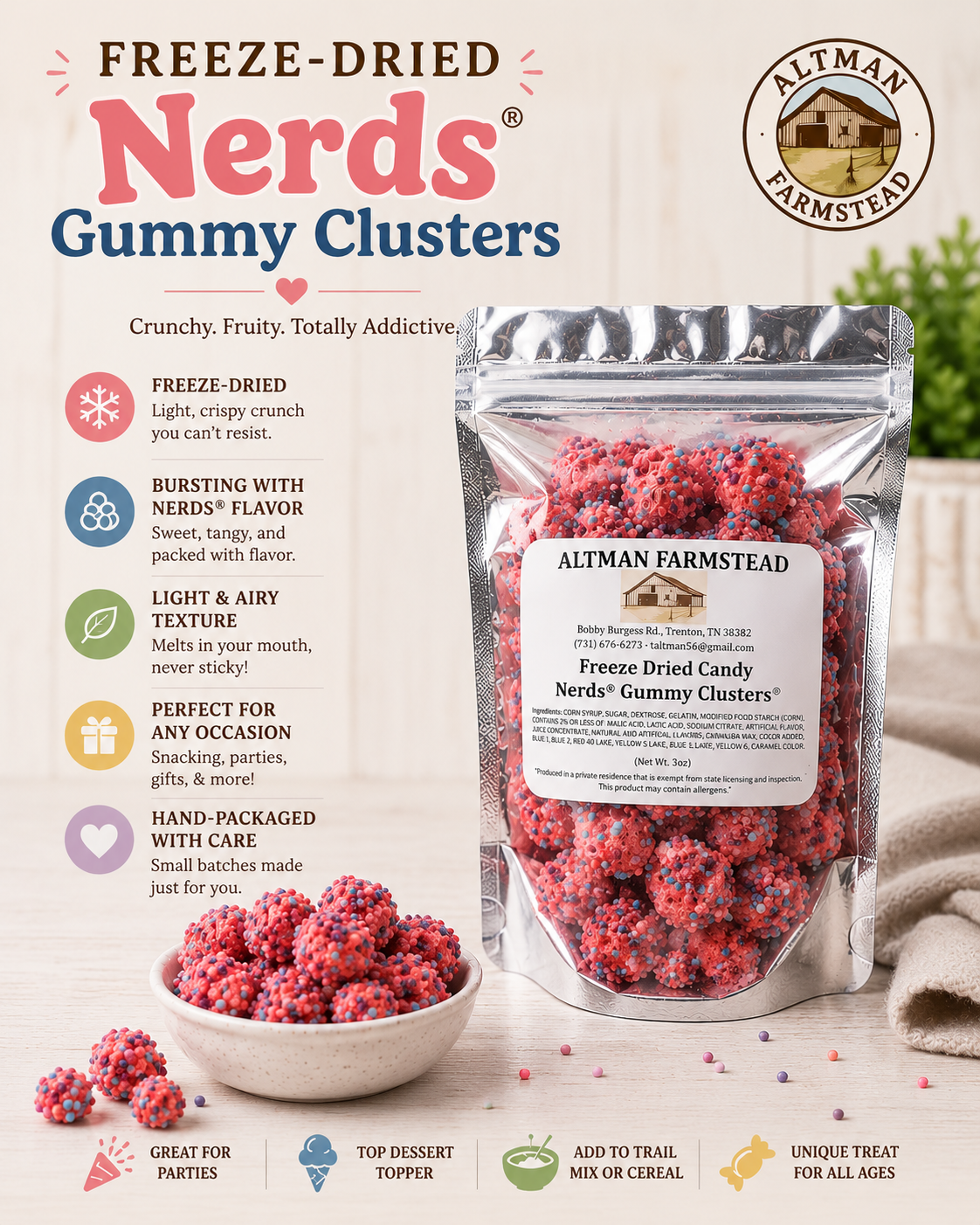 Freeze-Dried Nerds® Gummy Clusters