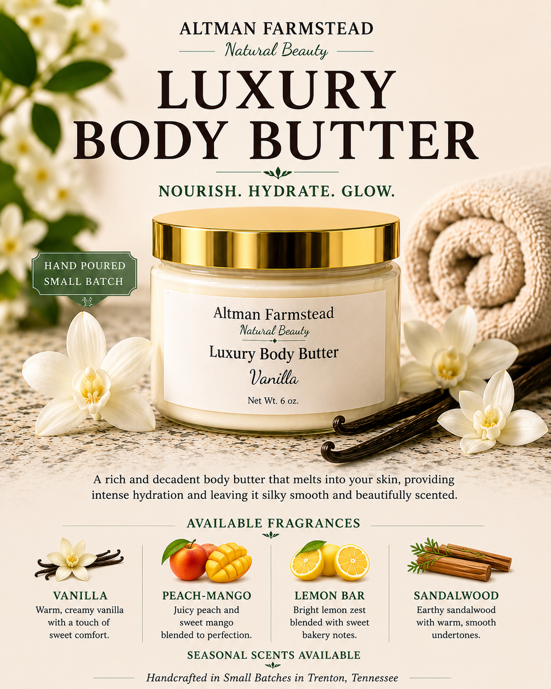 Luxury Body Butter, 6 oz