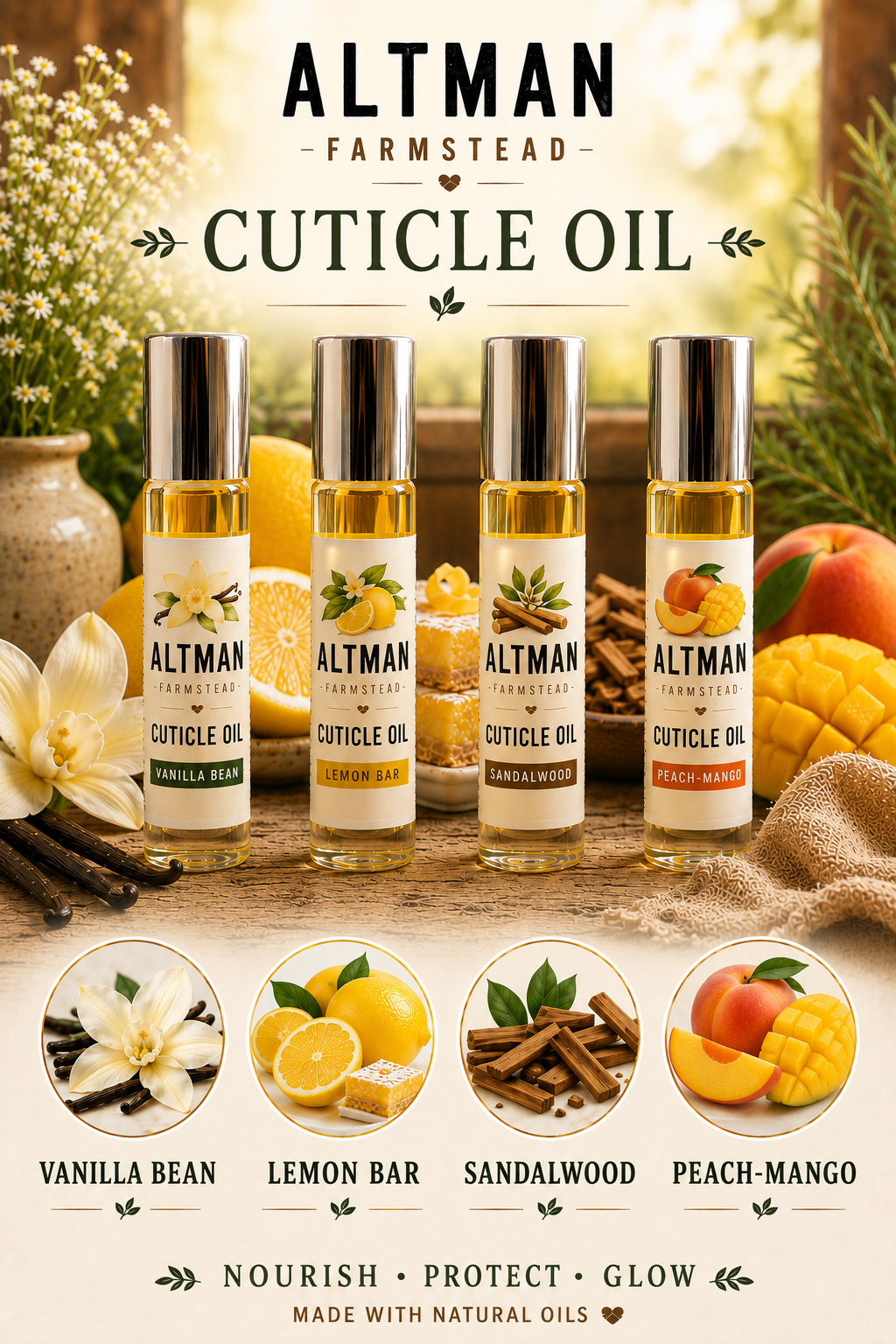Natural Cuticle Oil, .34 oz (10ml)