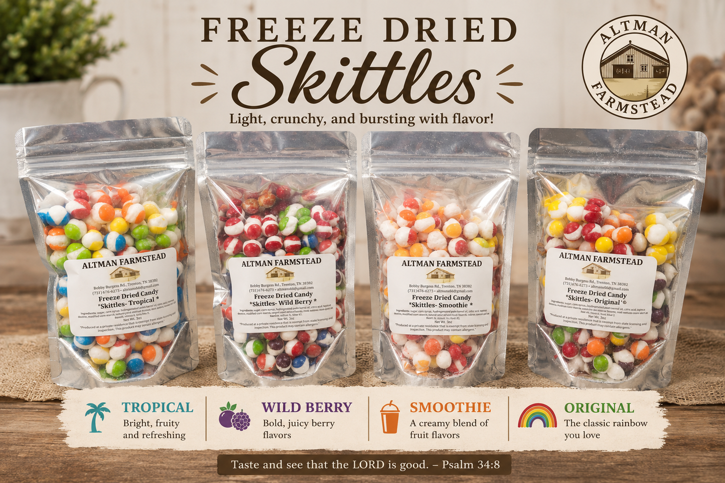 Freeze-Dried Skittles Candies