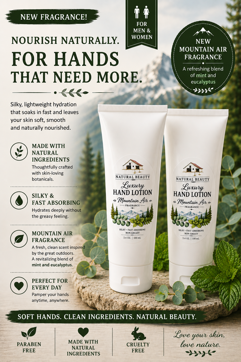 Luxury Hand Lotion – Mountain Air