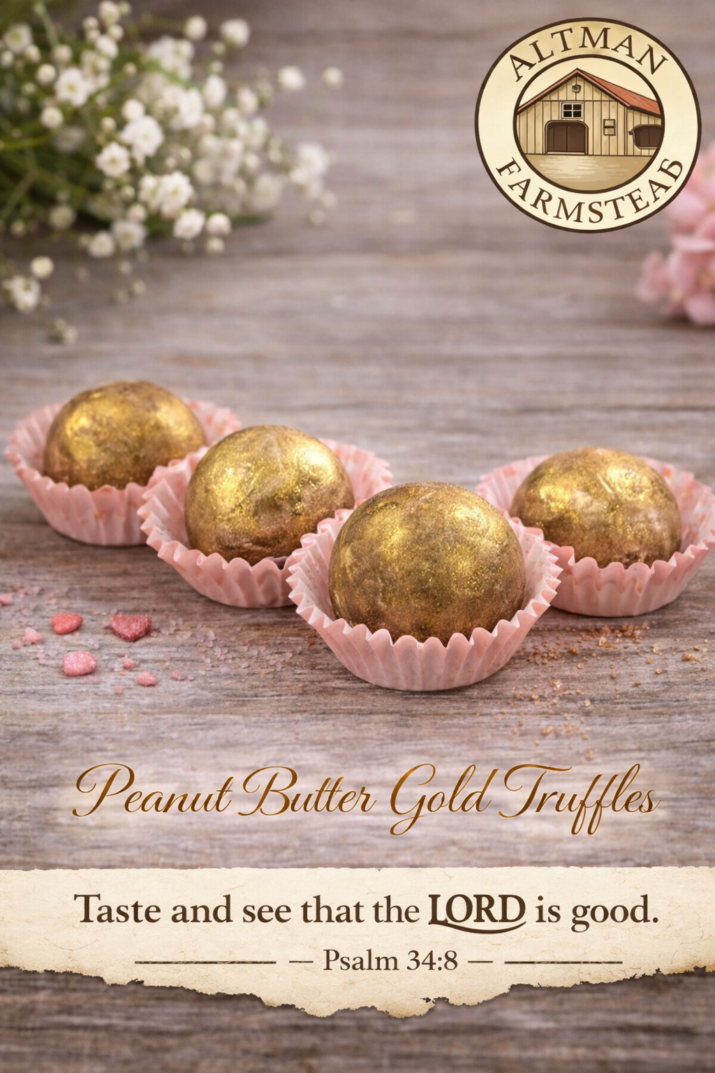 Peanut Butter Gold Truffles